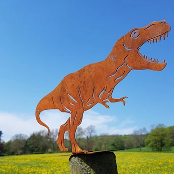 Metalo Dinozaurų Ornamentas, Patvarus, atsparus Korozijai Amatų Dekoracija Sode Kieme Kūrybos Dovana REME889