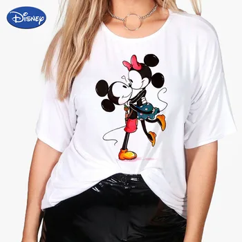 Mickey Mouse Naujovių 2021 moteriški Marškinėliai Disney Y2k Viršų 