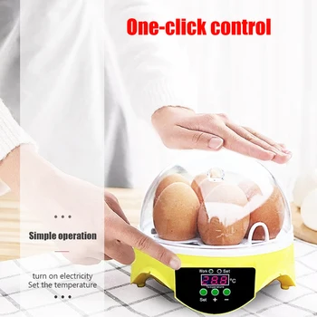 Mini 7 Kiaušinių Inkubatorius Paukščių Inkubatorių Brooder Skaitmeninis Temperatūros Ūkio Perykla Kiaušinių Inkubatorius Vištienos Antis, Paukštis, Karvelis Hatcher