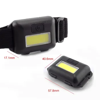 Mini COB LED Žibintai, Šviesos, Žibintuvėlis AAA Baterijos Žibinto Lempa Galvos Žibintuvėlis Lampe Frontale priekinis žibintas Camping