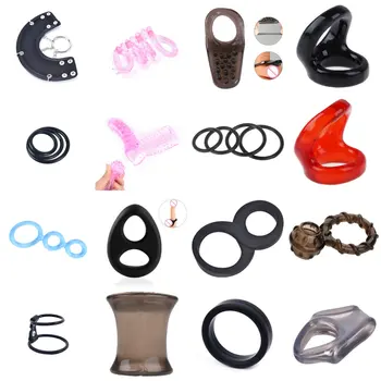 Minkšto Silikono PenisRings Kapšelį CockRing Sekso žaisliukai Vyrams Vyrų Atidėti Ejakuliacija 8 Formos Dvigubą Žiedą Ant Varpos Sekso Produktai