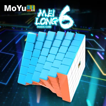 Moyu Meilong 6x6x6 Magic Cube Stickerless Profesinės Įspūdį Greitis Kubeliai Švietimo Žaislai Vaikams Moyu