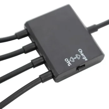 Multifuntional 4 Port Micro USB Power Įkrovimo OTG Hub Kabelis Laido Adapteris Jungtis, Skirta 