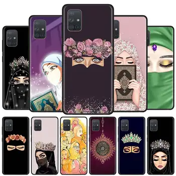 Musulmonų Islamo Mergina Akis, Telefono dėklas, Skirtas Samsung Galaxy A12 A02s A11 A81 A01 A21 A31 A41 A21S Quantum TPU Dangtis