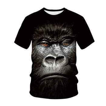 Naujas Juokingi marškinėliai Beždžionių Gorilos 3D Spausdinimo Streetwear Vyrai Moterys Gyvūnų Modelio Mados Marškinėliai Hip-Hop Marškinėlius Viršūnes Vyrų Drabužiai.