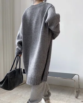 Naujų moteris šiltas vilnos, kašmyro megztinis