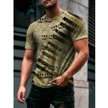 Negabaritinių kasdienių drabužių mados marškinėliai 3D spausdinimo 2021 m. vasarą naujosios gatvės tendencija apvalios kaklo vyriški marškinėliai trumpomis rankovėmis