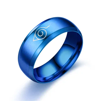 Nerūdijančio Plieno Žiedas Japonų Anime Tema Papuošalai Mielas Simbolis UCHIHA SASUKE Cosplay Piršto Žiedą Mados Dovanos Draugams Naujas
