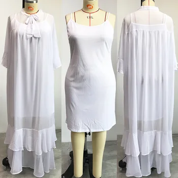 Plus Size Afrikos Suknelės Moterims 2021 Naujas Mados Vasaros 2 Gabalas Ponios Nustatyti Drabužių Dashiki Boubou Afrikinio Femme Maxi Suknelė