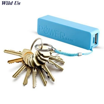 Powerbank su Key Chain USB Portable 2600mAh Išorinio Maitinimo Banko Byloje Pakuotės Dėžutė 18650 Baterija, Įkroviklis, Baterija Nr.
