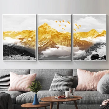 Rašalinis spausdinimas plakatai, drobė nuotrauką gamykloje tiesiogiai paprasta Šiaurės kabo nuotrauka, aukso kalnų paukščių, sniego kalnų kambarį