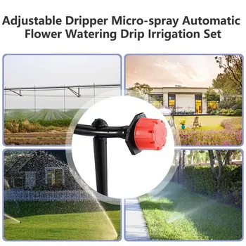 Reguliuojamas Dripper Micro-spray Automatinė Gėlių Laistymo Įrenginys Lašelinė Drėkinimo Nustatyti Vazonas Sodo Laistymo Purkštuvas