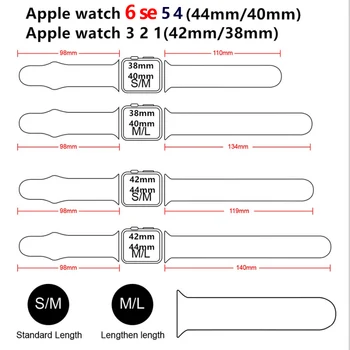 Silikono Dirželis Apple Žiūrėti juosta 40mm 44mm 38mm 42mm Gumos diržas smartwatch apyrankės apyrankės iWatch 3 4 5 6 se