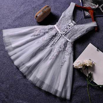Siuvinėti Nėriniai Duobute Vasaros Suknelė Moterims 2021 Pilka Tvarstis Vestuvių Bridesmaid Šalis Suknelės Atsitiktinis Plius Dydis Moterų Drabužiai