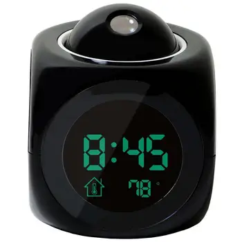 Skaitmeninis žadintuvai LCD Projektorius Temperatūros Termometras, Stalas Laikas, Data, Ekrano Projekcijos Kalendorius Stalo Laikrodis 10x8.2x8.2cm