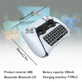 Sony PS5 3.5 mm Belaidė Klaviatūra Pokalbių Pad Klaviatūros Valdiklis PS5 Playstation Priedų, žaidimų pulto išoriniai įrenginiai