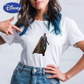 Super Herojus Vizija Hipster Cool Marškinėlius Unisex Streetwear Vasaros Atsitiktinis Moterys T marškinėliai Disney 