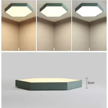 Ultra-plonas LED Šešiakampe Lubų Lempa Kambarį Miegamasis Praėjimo Koridorius, Veranda Šiuolaikinių Namų Puošybai Šviesos Apšvietimas