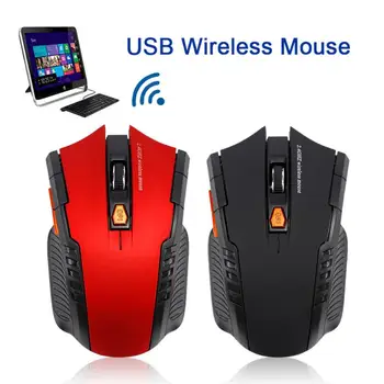 Universalus Belaidės Pelės Mygtuką 6 1600DPI USB Imtuvas 2.4 GHz Reguliuojamas Optinis Silent Wireless Gaming Pelėms Nešiojamas Kompiuteris