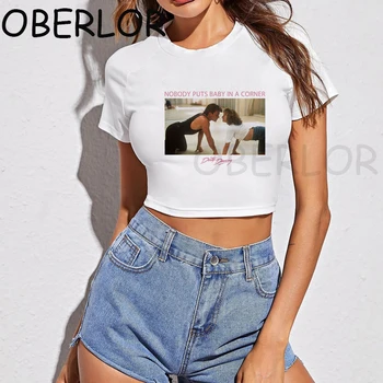 Vasaros moteriški Marškinėliai trumpomis Rankovėmis O-Kaklo Derliaus Viršuje Mujer Purvini Šokiai Mados Streetwear Ulzzang Estetinės Tumblr Drabužiai