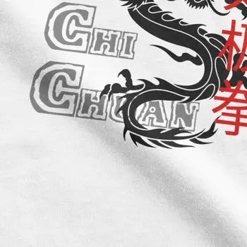 Vyrų Marškinėliai Tai Chi Chuan Kinų Drakonas T Vintage Marškinėliai Grynos Medvilnės Tees Trumpomis Rankovėmis Apvalios Apykaklės Viršūnes Plius Dydžio Marškinėlius