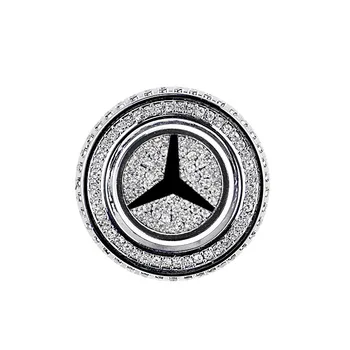 ZOGO Mercedes Benz Automobilių Aksesuaras Bling Kristalų Interjero Multimedijos Apimties Garso rankenėlės A B C E CLA GLA ML, GL GLS Klasės Sidabro