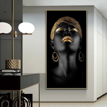 Šiuolaikinio Meno Tapybos Drobės Afrikos Juodieji Moteris, Plakatų Ir Grafikos Skandinavijos Sienos Menas Nuotraukas Kambarį Namo Apdaila