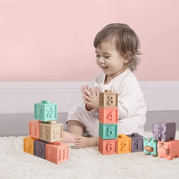 Žaislai Blokai,Minkštas Blokai-Kūdikiams Žaislai,Kramtyti Žaislų Kūdikiams, Žaislų, Kūdikio Blokai Raidos Žaislų